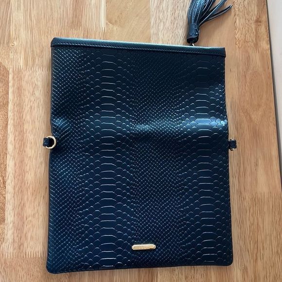 Gigi New York Rachel Fold Over Clutch Navy Blue - Picture 5 of 13